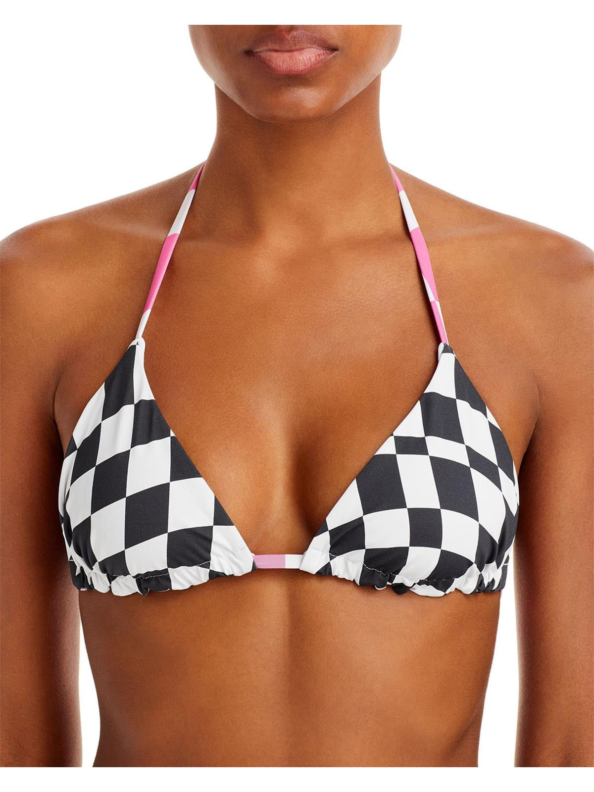 checkered swimsuit top