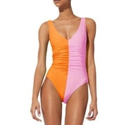 Solid & Striped Womens The Lucia Color Blocked Ruched One Piece Swimsuit Size S