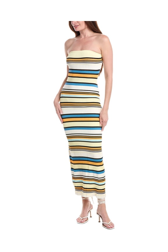 womens The Caroline Maxi Dress, l, Blue