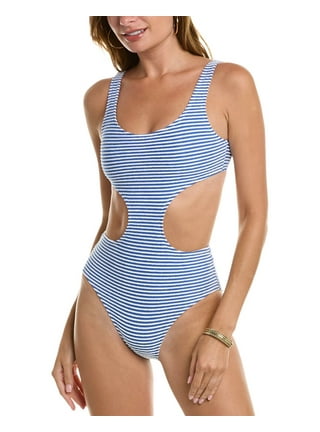 Striped one best sale piece swimsuit walmart