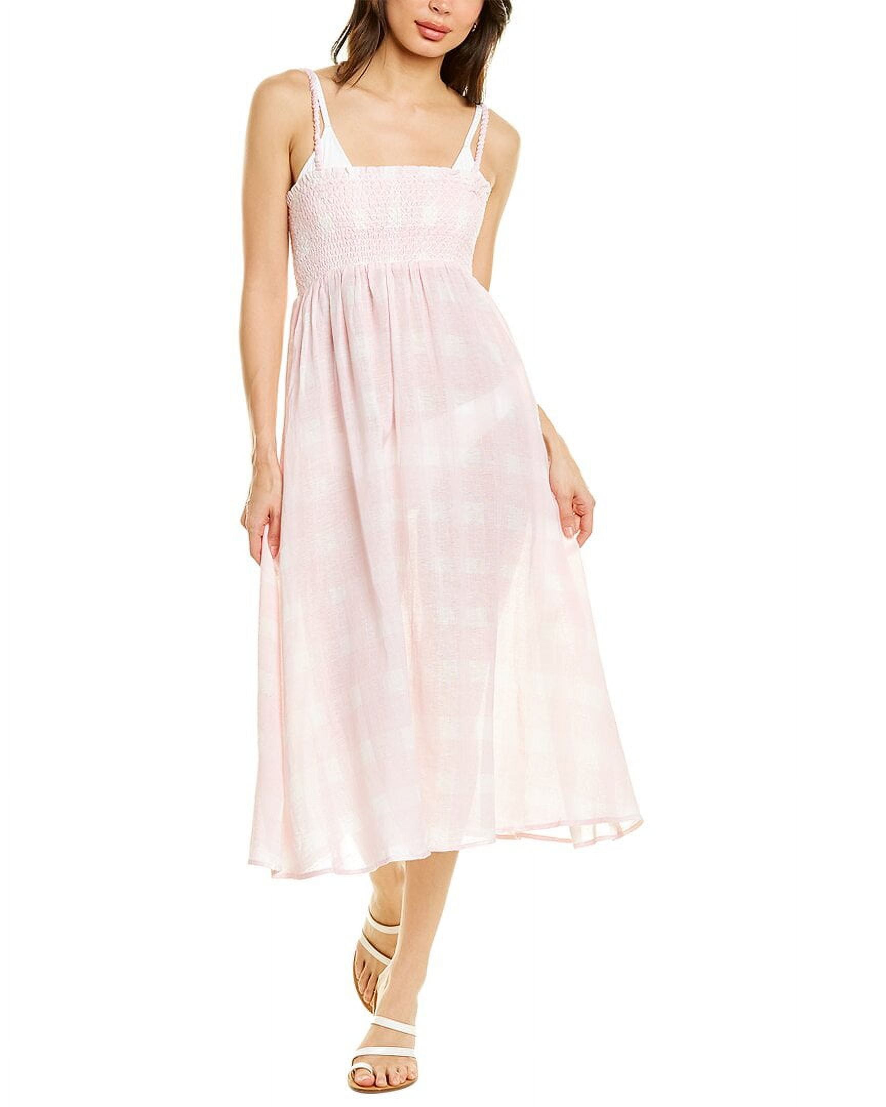 Solid & Striped womens The Willow Linen-Blend Midi Dress, XS, Pink -  Walmart.com