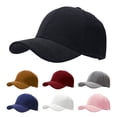 thumbnail image 1 of Solid Suede Fabric Baseball Cap, ZDNIXIAN Adjustable Unisex Six Panel Curved Brim Dad Hat, Soft Casual Plain Baseball Hat, One Size, 1 of 10