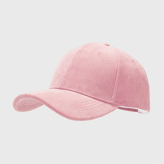 Solid Suede Fabric Baseball Cap, ZDNIXIAN Adjustable Unisex Six Panel Curved Brim Dad Hat, Soft Casual Plain Baseball Hat, One Size