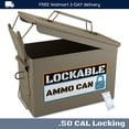 thumbnail image 1 of Solid Tactical 50 Cal Metal Ammo Can with Welded Locking Kit - Military and Army M2A1 Metal Ammo Cans for Long Term Storage Case, Waterproof Metal Storage Box in FDE Brown, 1 of 11