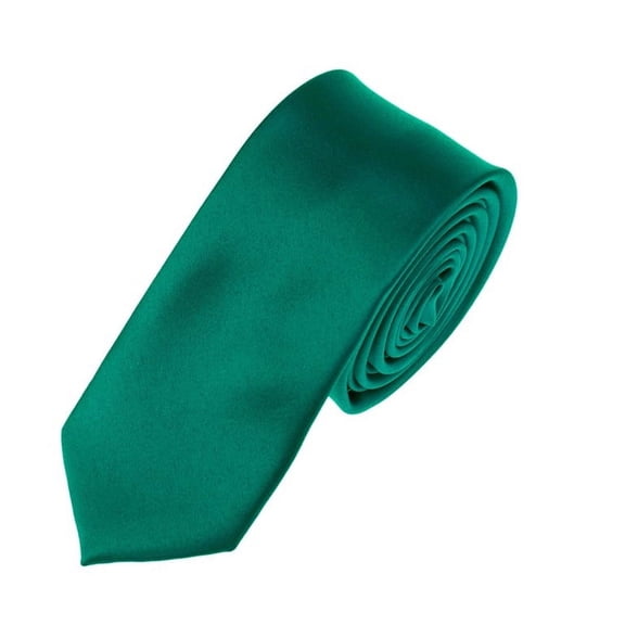 Solid Teal Green Skinny Men's Necktie