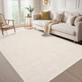 thumbnail image 1 of Solid Textured Living Room Rugs 8x10 Large Washable Modern Accent Rugs, Stain-Resistant Contemporary Indoor Carpet, Soft Low Pile Floor Mat for Bedroom, Kitchen, Office, Beige Grey, 1 of 8