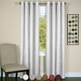 thumbnail image 1 of White Solid Textured Window Blackout Curtain Line Panel with 8 Grommets (1.5" Diameter) Set of 2 Panels 50" (W) x 84" (L), 1 of 1