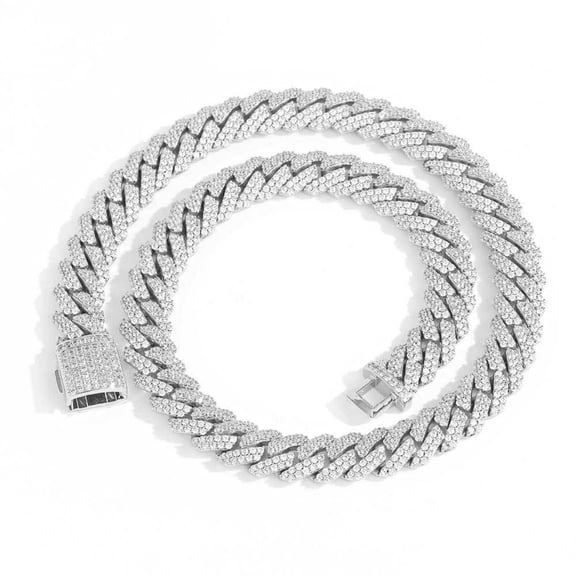 Solid Thick Hip Hop Miami Cuban Link Chain for Men, Width 12MM Big Iced Out Men Chain Necklaces, Extra Shiny Cuban Chain Necklace, 16-24 Inch - Gift Box Included