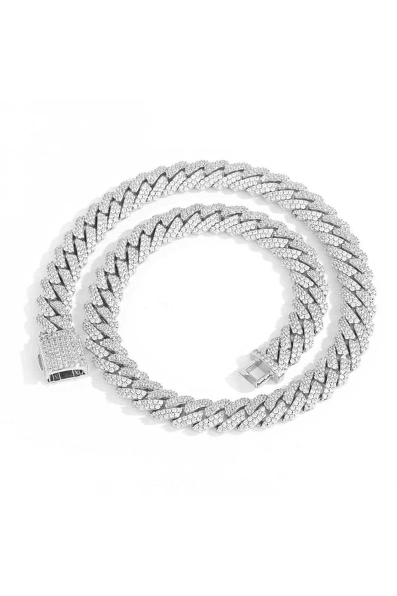 Solid Thick Hip Hop Miami Cuban Link Chain for Men, Width 12MM Big Iced Out Men Chain Necklaces, Extra Shiny Cuban Chain Necklace, 16-24 Inch - Gift Box Included