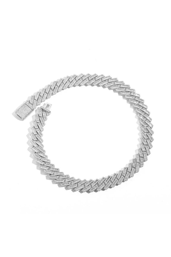 Solid Thick Iced Out Miami Cuban Chain, Width 18mm Mens Cuban Link Necklace, Extra Shiny Big Hip Hop Cuban Link Chain for Men 16-24 Inches - Gift Box Included