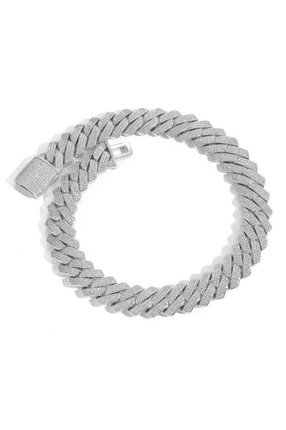 Solid Thick Miami Cuban Link Chain for Men, Width 20MM Big Hip Hop Cuban Link Chain, Extra Shiny Iced Out Mens Necklace Chain, 16-24 Inch - Gift Box Included