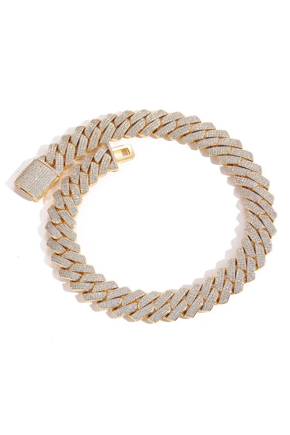 Solid Thick Miami Cuban Link Chain for Men, Width 20MM Big Hip Hop Cuban Link Chain, Extra Shiny Iced Out Mens Necklace Chain, 16-24 Inch - Gift Box Included