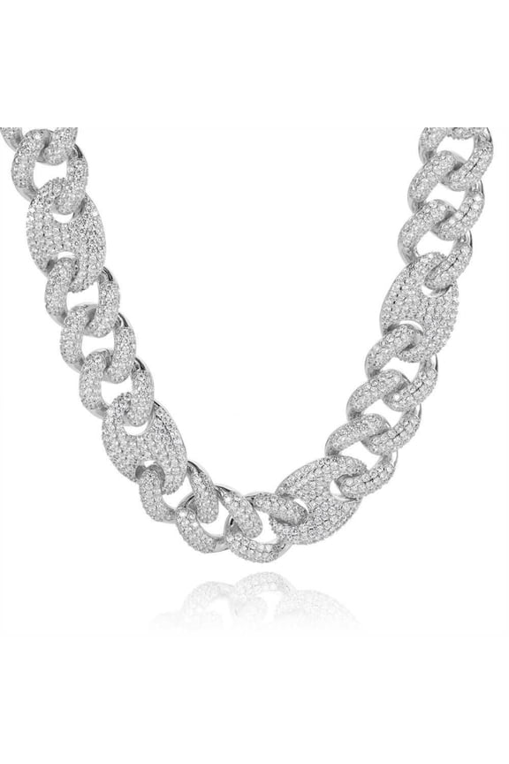 Solid Thick Miami Cuban Link Necklace, Extra Shiny Hip Hop Cuban Chain for Men, Width 20mm Big Iced Out Mens Cuban Link Chain , 16-24 Inches - Gift Box Included