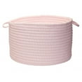 thumbnail image 1 of Solid Ticking Storage Pink  14''x10'' Basket, 1 of 1