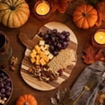 thumbnail image 1 of Solid Timber Cutting Board Timber Chopping Barrier with Serving Tray, Pumpkin Charcuterie Platter for Thanksgiving, Kitchen Counter Prep & Peach Display, 1 of 8