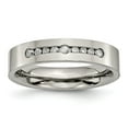 thumbnail image 1 of Solid Titanium 1/4ct tw. Diamond 6mm Wedding Band Ring Size 10.5, 1 of 8