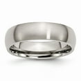 thumbnail image 1 of Solid Titanium 6mm Matte Brushed Finish Plain Classic Wedding Band Ring Comfort-Fit Size 9.5, 1 of 7