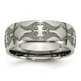 thumbnail image 1 of Solid Titanium 8mm Men's Laser Design Wedding Band Ring Size 10, 1 of 7