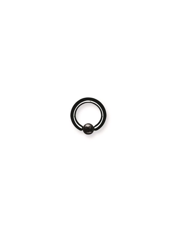 Solid Titanium Captive 10G (2.6mm) 7/16 (12mm) Dia w 5mm Captive Ball B