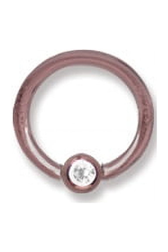 Solid Titanium Captive w Press Fit Captive Gem Ball 16G (1.3mm) 5/16 (8