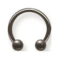 thumbnail image 1 of Solid Titanium Circ BB 14G (1.6mm) 7/16 (12mm) Dia w 4mm Balls Black Titanium, 1 of 2