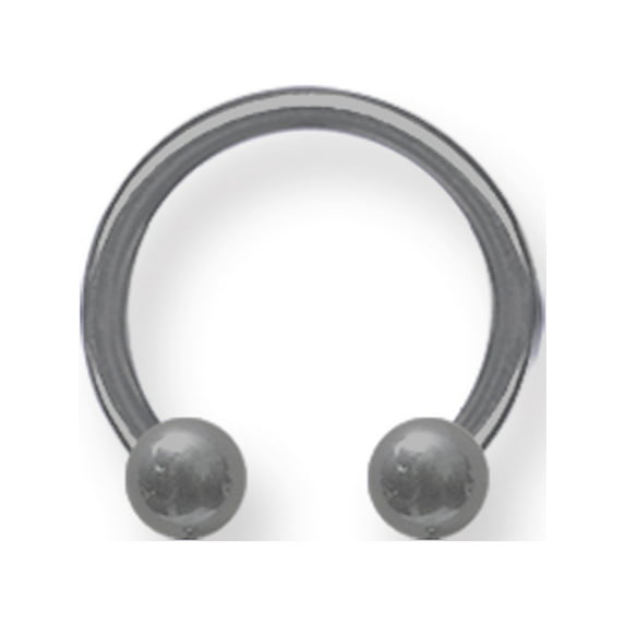 Solid Titanium Circ BB 14G (1.6mm) 7/16 (12mm) Dia w 4mm Balls Uncolore Titanium