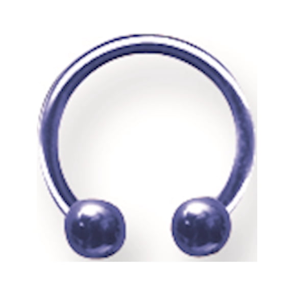 Solid Titanium Circ BB 16G (1.3mm) 5/16 (8mm) Dia w 3mm Balls Cobalt Bl Titanium