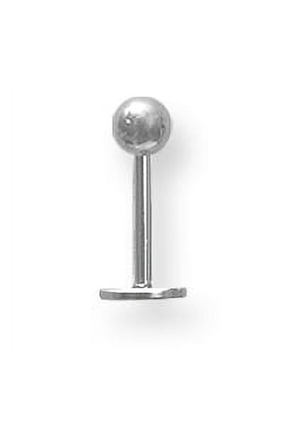 Solid Titanium Labret 16G (1.3mm) 5/16 (8mm) Long w 4mm Ball Uncolored