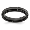 thumbnail image 1 of Solid Titanium Men's Black Titanium Men's Triple Domed 4mm Plain Classic Wedding Band Ring Size 7, 1 of 7