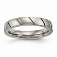 thumbnail image 1 of Solid Titanium Men's Grooved Wedding Band Ring Size 11.5, 1 of 7