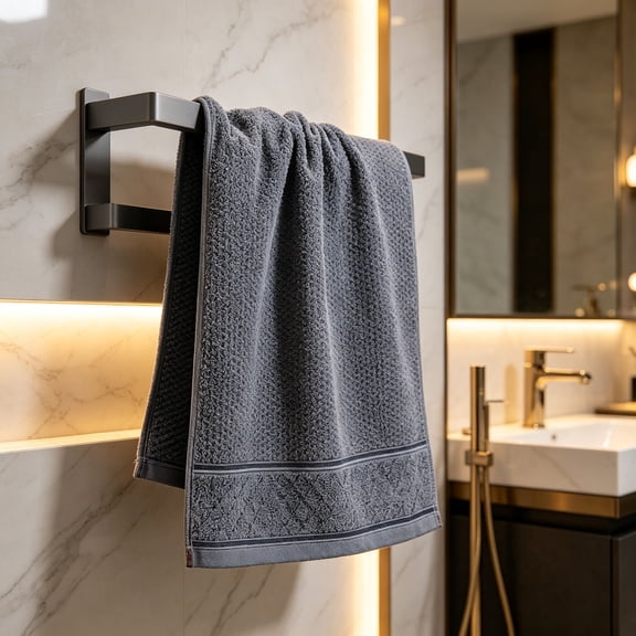 Solid Tone Double Ribbed Hem Cotton Hand Towels,Plush Absorbent Washcloths,Skin Friendly Reusable Face Towels for Master Bath,Guest Suite,Retreat Use