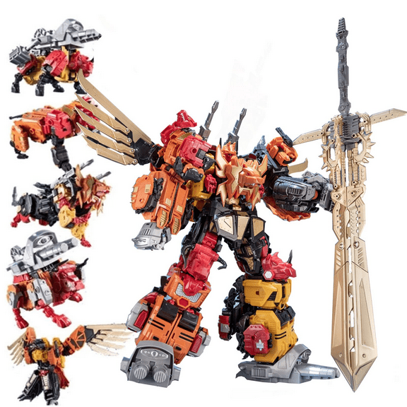 Solid Tone Predaking Predacons 5-in-1 Transformable Hobby Collectible Statue