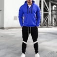 thumbnail image 1 of Solid Track Suits for Men Set Casual Athletic Sweatsuit Full Zip Pullover Long Sleeve Running Sport Outfits Sport Jogger Sweat Suits, 1 of 3