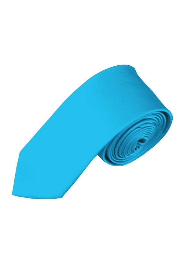 Solid Turquoise Blue Boy's Necktie