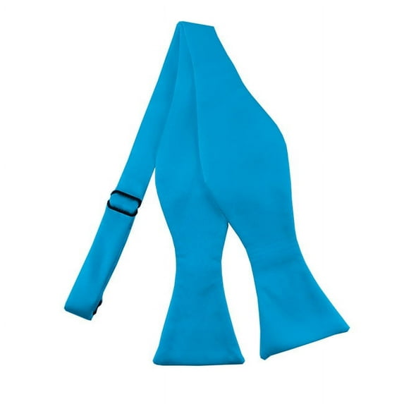 Solid Turquoise Blue Self-Tie Bow Tie