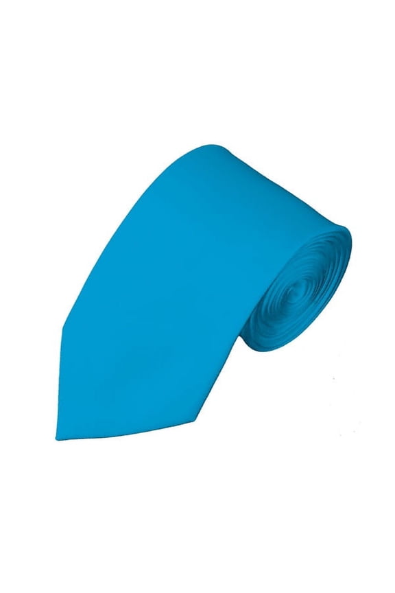 Solid Turquoise Blue Slim Men's Necktie