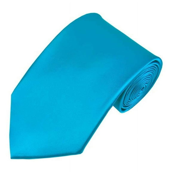 Solid Turquoise Blue Traditional Men's Necktie