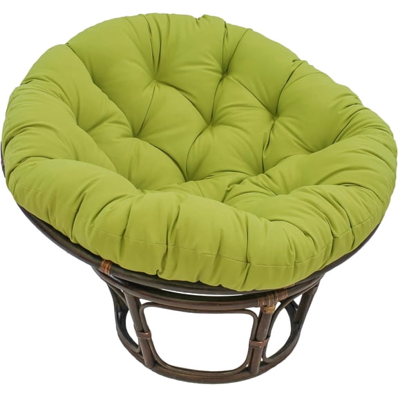 Solid Twill Papasan Chair Cushion, 52" x 6" x 52", Mojito Lime