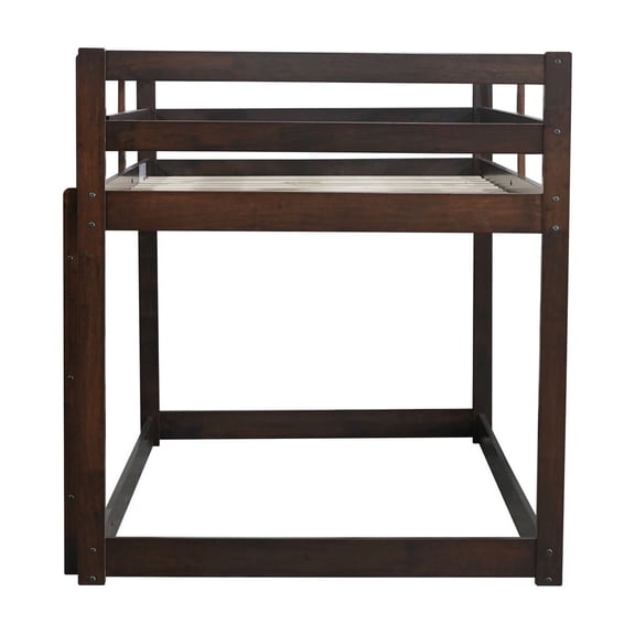 Solid Twin over Twin Loft Bed with Ladder | Enhance Bedroom Flexibility, Offer Safe Sleep