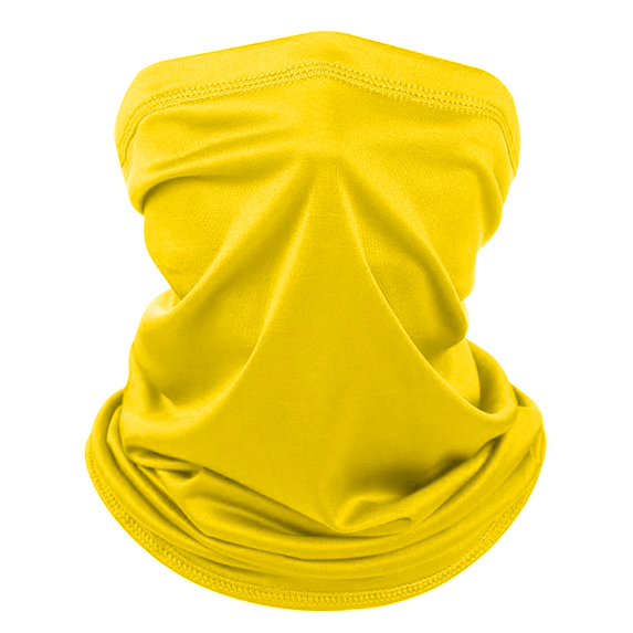Solid Unisex Summer Neck Gaiter Sun Protection Ice Silk Cooling Face Mask Neck Scarf Thin Breathable Bandana for Cycling Fishing 1 PC Yellow One Size