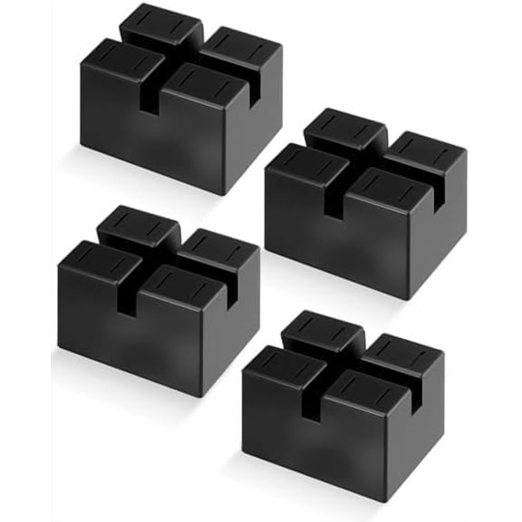 Solid Universal Rubber Auto Lift Pads 6-1/3" x 4-3/4" x 2", 6-1/3" x 4-3/4" x 3", Heavy Duty Anti-Skid Spacer Blocks fits for Car Lifts Jacks and Racks, 3000lbs Loading Capacity