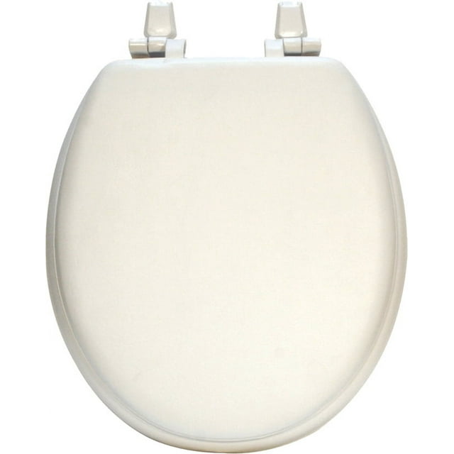 Solid Veneer Hard Wood Standard 17inch Toilet Seat Closed Front Lid White