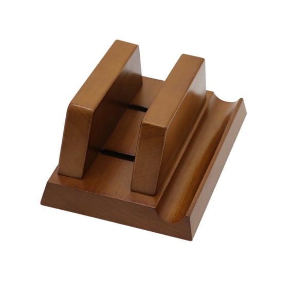Solid Walnut Vertical Computer Stand, Space-Saving Desktop Holder for Ma c Mini and Ma cBook, Wood Gaming Laptop Dock