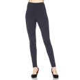 thumbnail image 1 of Solid Warm Fur Lined High Waisted Leggings - 3 Inch Charcoal L/XL, 1 of 1