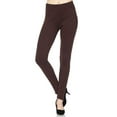 thumbnail image 1 of Solid Warm Fur Lined Leggings Mocha L/XL, 1 of 1