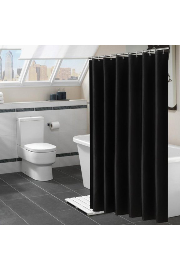 Solid Waterproof Mildew Resistant Fabric Shower Curtain Liner