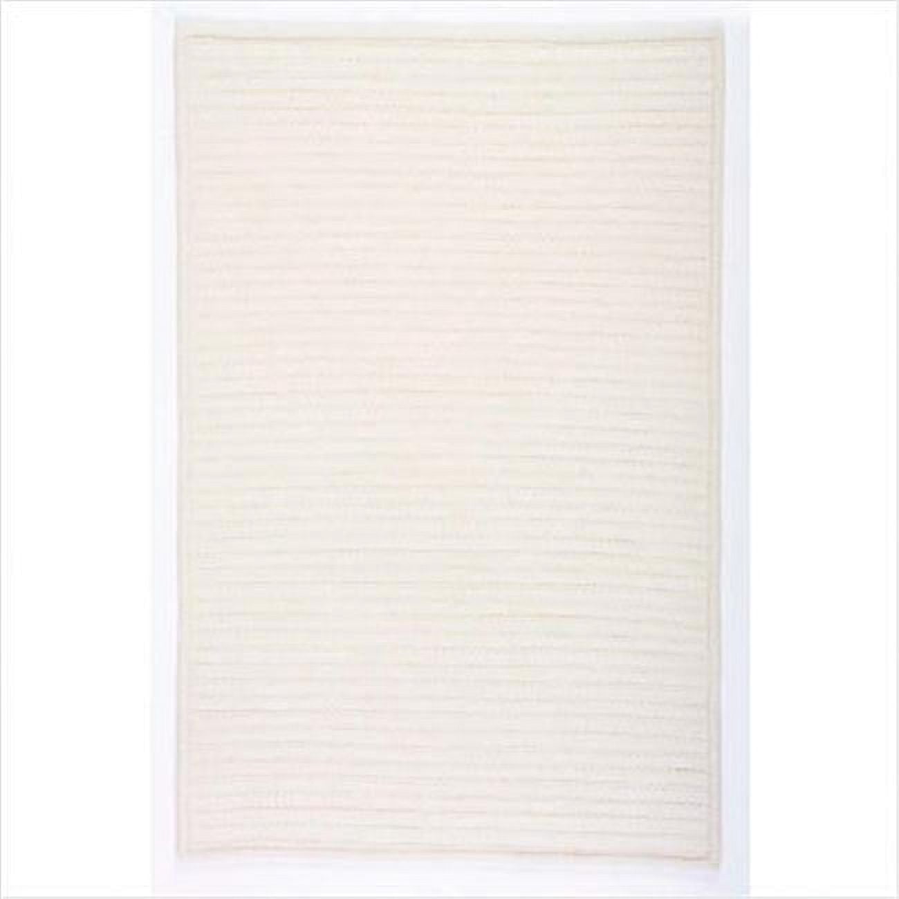 Solid White 3ft. Square Rug - Indoor/Outdoor Reversible Stain and Fade ...