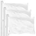 thumbnail image 1 of Solid White Color Flag 3x5FT 3-Pack Printed 150D Polyester By G128, 1 of 6