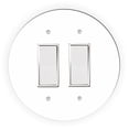 thumbnail image 1 of Solid White Design - Light Switch & Outlet Plate Cover -Double Rocker, 1 of 1