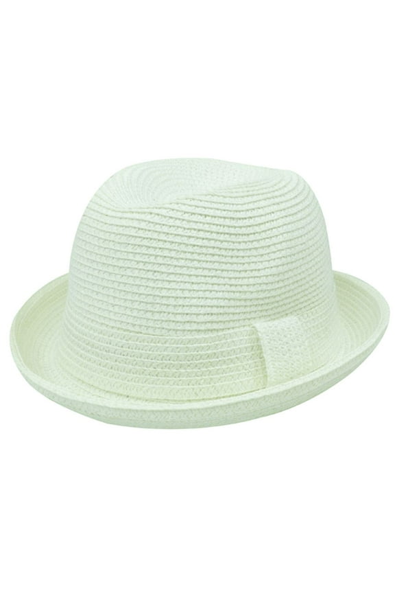 Solid White Fits One Size 100% Paper Fedora Stetson Homburg Bowler Flip Bowl Hat